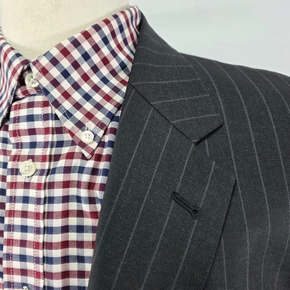Joseph Abboud Men's Sport Coat Blazer Two Button‎ Charcoal Striped Wool Size 42R